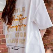 OVERSIZED STREETWEAR T-SHIRT | Whatever Things Are — White