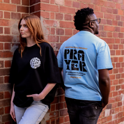 HEAVYWEIGHT WASHED T-SHIRT | Prayer of A Righteous Man — Blue