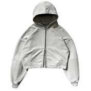 EPIPHANY CROPPED DOUBLE ZIPPER HOODIE