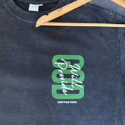 HEAVYWEIGHT ACID WASHED T-SHIRT | God Will Provide — Black T-shirt