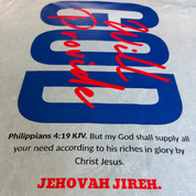 HEAVYWEIGHT ACID WASHED T-SHIRT | God Will Provide — Blue T-shirt