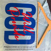 HEAVYWEIGHT ACID WASHED T-SHIRT | God Will Provide — Blue T-shirt
